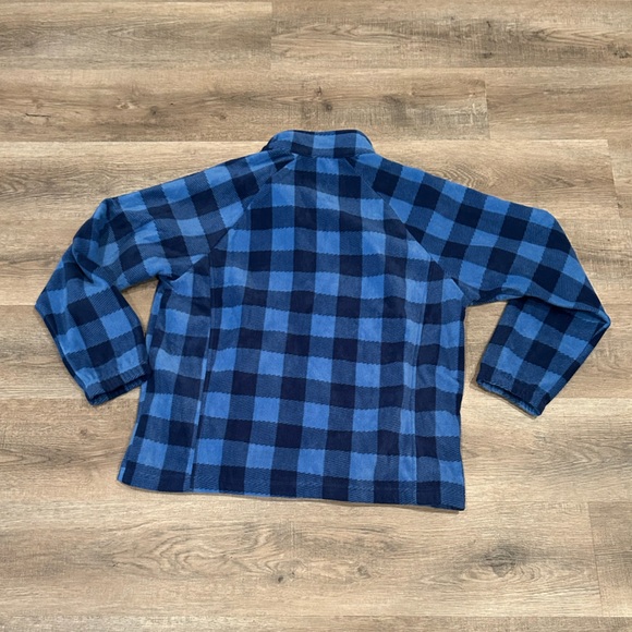 Blair Men’s Black & Blue Plaid Fleece Zipper Jacket Super Soft Size Large NWOT - Picture 2 of 3